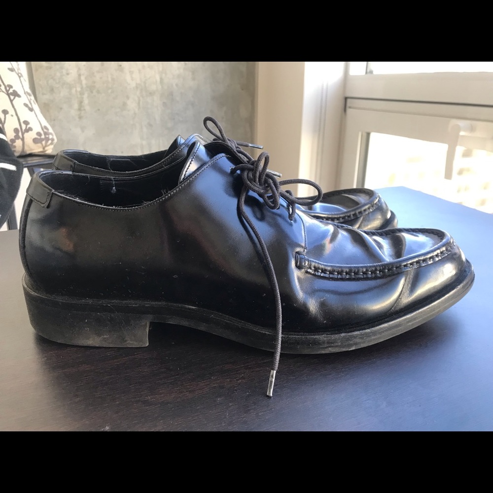 Gucci Black Leather Oxford Dress Shoes